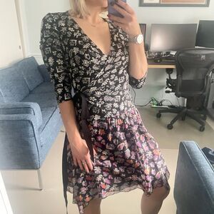 DVF Diane von Furstenberg Riviera Floral Print Silk Wrap Dress 2